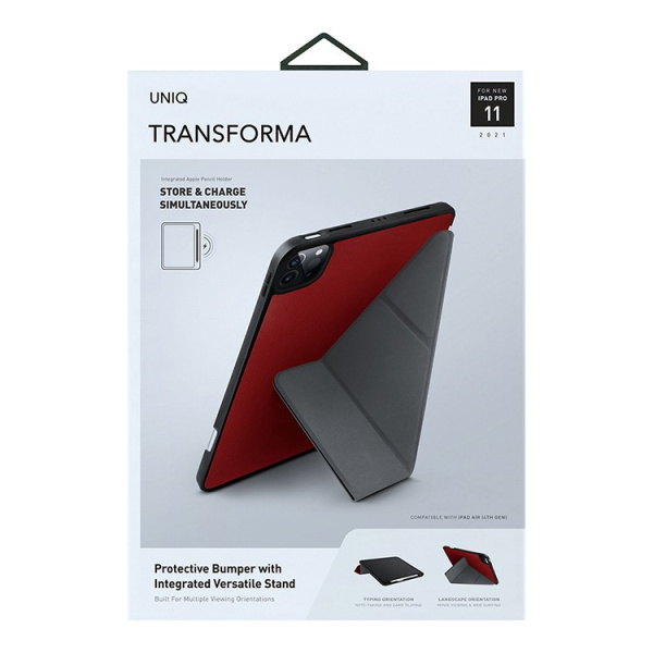 Чехол Uniq для iPad Pro 11 (2021/2020) Transforma Rigor с отсеком для стилуса Red