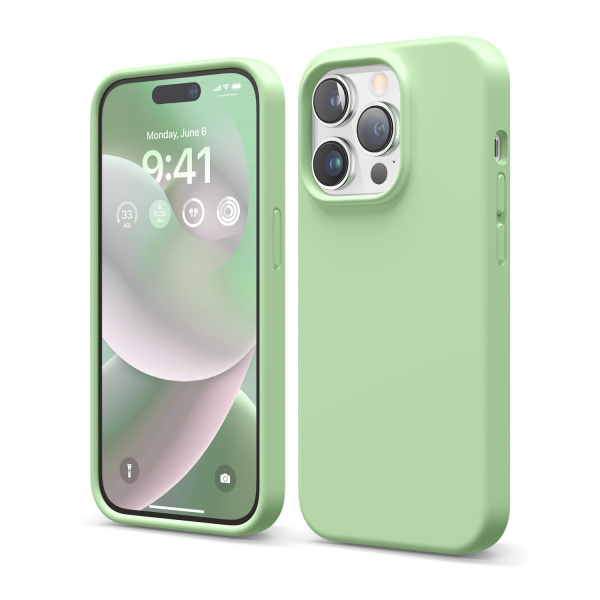 Чехол Elago для iPhone 14 Pro Max Premium Silicone Case Pastel Green