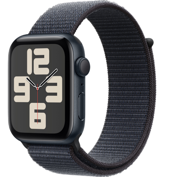 Apple Watch SE (2024) 44mm Midnight Aluminum Case with Ink Sport Loop (GPS)