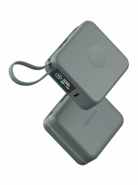 Внешний аккумулятор Energea Magpac Mini Plus Wireless Power Bank 10000mAh With Build in USB-C Cable & Display Sage