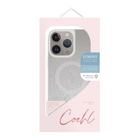 Защитный чехол Uniq Coehl Lumino MagSafe для iPhone 15 Pro Sparkling Silver