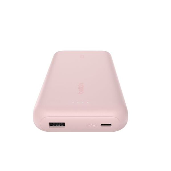 Внешний аккумулятор Belkin BoostСharge Power Bank 20000mAh USB-A / USB-C 30W со встроенным кабелем USB-C Pink