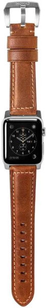 Ремешок Nomad Traditional Band для Apple Watch 44/45/46/49mm Brown / Silver Hardware