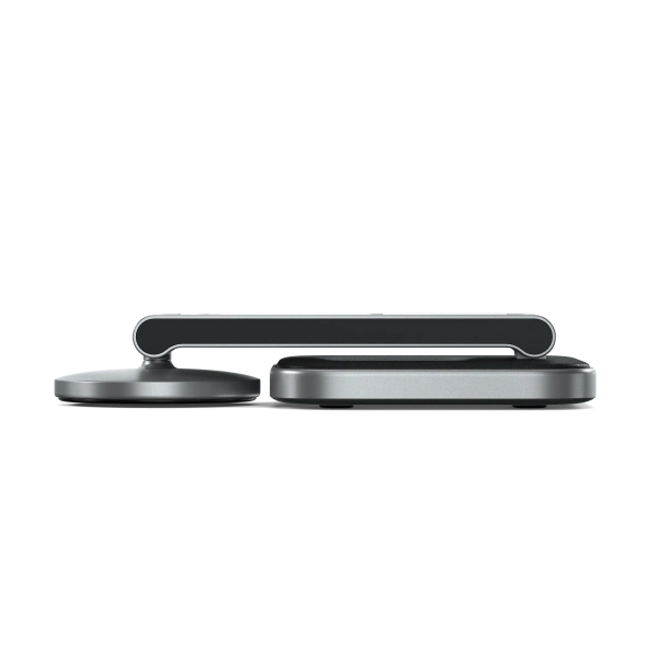 Беспроводное зарядное устройство - подставка Satechi 3-in-1 Foldable QI2 Wireless Charging Stand Space Gray