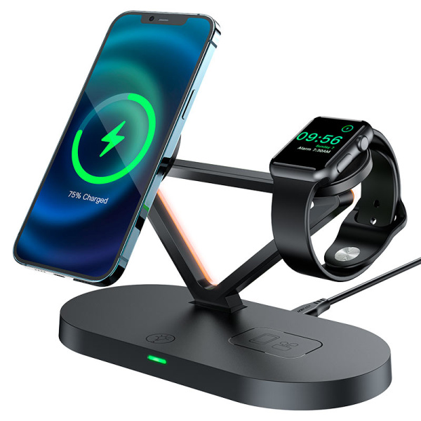 Беспроводное зарядное устройство ACEFAST Fast Wireless Charger Desktop Holder E9 3-in-1 Black