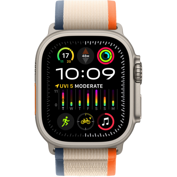 Часы Apple Watch Ultra 2 49mm Titanium Case with Orange/Beige Trail Loop - S/M (GPS + Cellular)