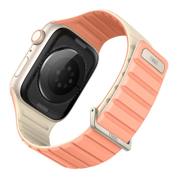 Ремешок Uniq для Apple Watch 38-41 mm Revix EVO Reversible Magnetic Caspian Crepe Pink / Ivory