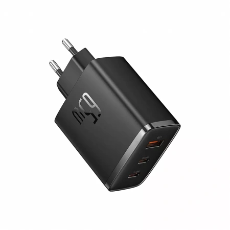 Сетевое зарядное устройство Baseus Cube Pro 3 Ports Fast Charger USB + 2 x USB-C 65W Black