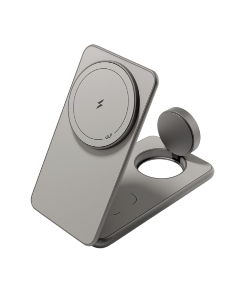 Беспроводное зарядное устройство VLP Alum Power Pro 3in1 Natural Titanium