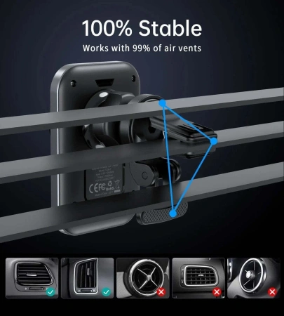 Автомобильный держатель с беспроводной зарядкой CHOETECH Magnetic Car Wireless Charger Qi