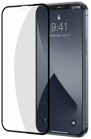Защитное стекло Baseus Full-Screen Curved Tempered 0.3mm для iPhone 12 mini Black (2 шт.) Защитное стекло Baseus Full-Screen Curved Tempered 0.3mm для iPhone 12 mini Black (2 шт.)