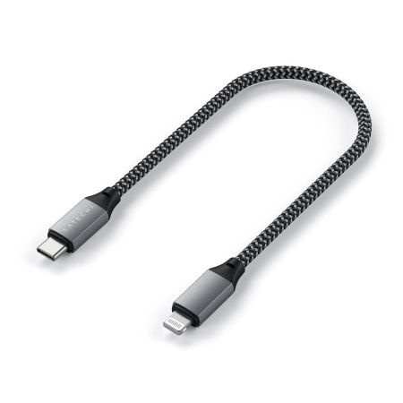 Кабель Satechi USB-C - Lightning 25 cm Space Gray Кабель Satechi USB-C - Lightning 25 cm Space Gray