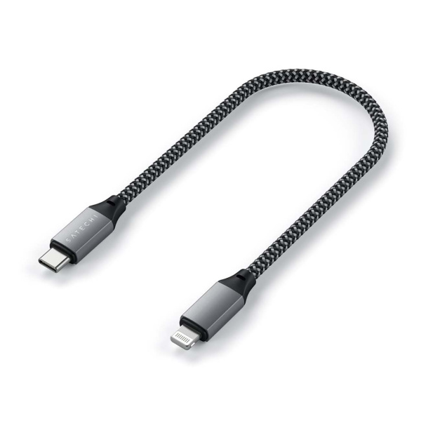 Кабель Satechi USB-C - Lightning 25 cm Space Gray