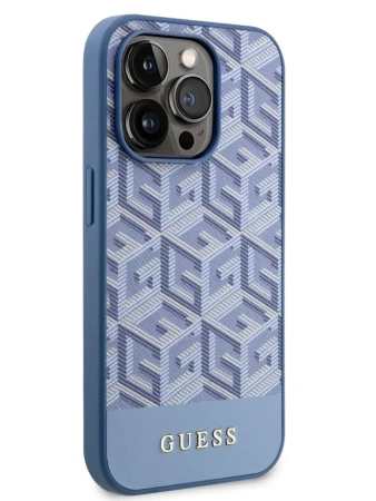 Чехол Guess для iPhone 15 Pro MagSafe G CUBE Hard Blue
