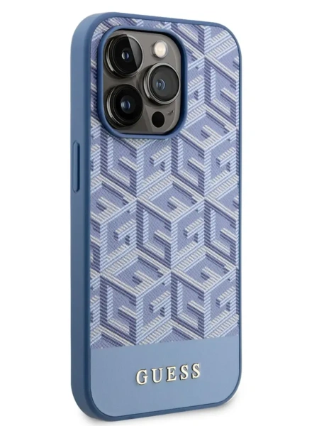 Чехол Guess для iPhone 15 Pro Max MagSafe G CUBE Hard Blue