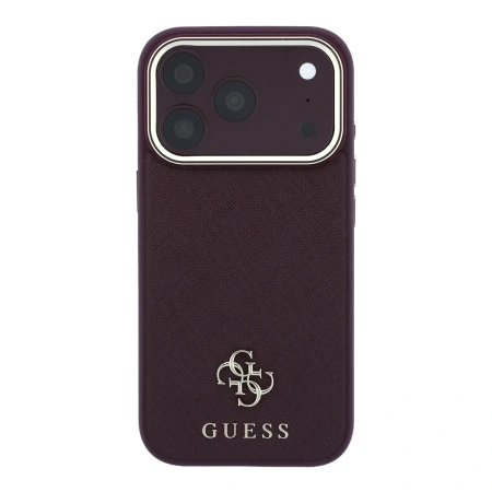 Защитный чехол Guess для iPhone 18 Pro Max/17 Pro Max Saffiano Burgundy (MagSafe)