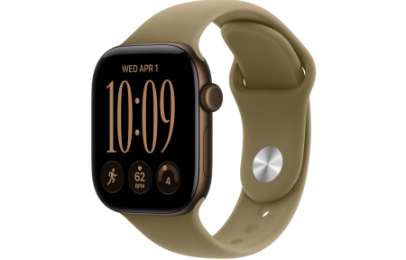 Часы Apple Watch Series 12 46mm Dark Bronze Aluminum Case with Olive Sport Band (GPS) (S/M)