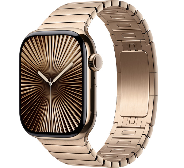 Часы Apple Watch Series 10 46mm Gold Titanium Case with Gold Link Bracelet (GPS + LTE)
