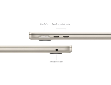 Кастомный Apple MacBook Air 13  M3 (8-core CPU, 10-core GPU) / RAM 16GB / SSD 1TB Starlight (Сияющая звезда) 70W Z1G700054