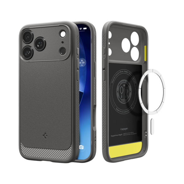 Защитный чехол Spigen Rugged Armor MagSafe для iPhone 18 Pro / 17 Pro Grey