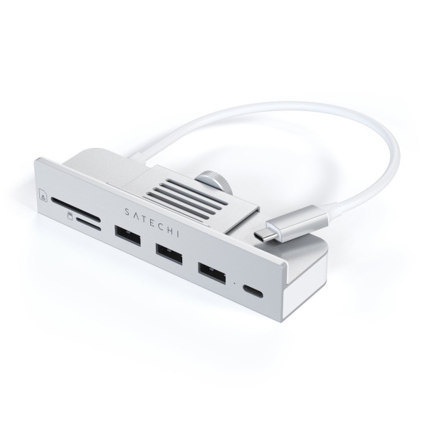 Алюминиевый USB-хаб Satechi Type-C Clamp для iMac Silver