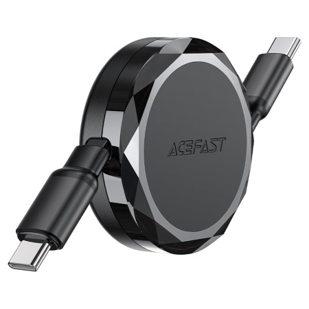 Зарядный выдвижной кабель ACEFAST C13-03 USB-C - USB-C 60W 0.8m Black