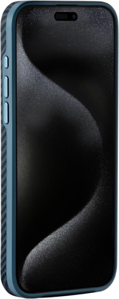 Чехол Pitaka MagEZ Case Pro 4 для iPhone 15 Pro Twill Black/Blue