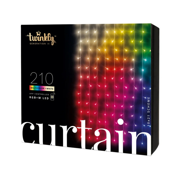 Гирлянда штора Twinkly Curtain (Multicolor + White edition), 210 диодов, RGB+W + BT + Wi-Fi