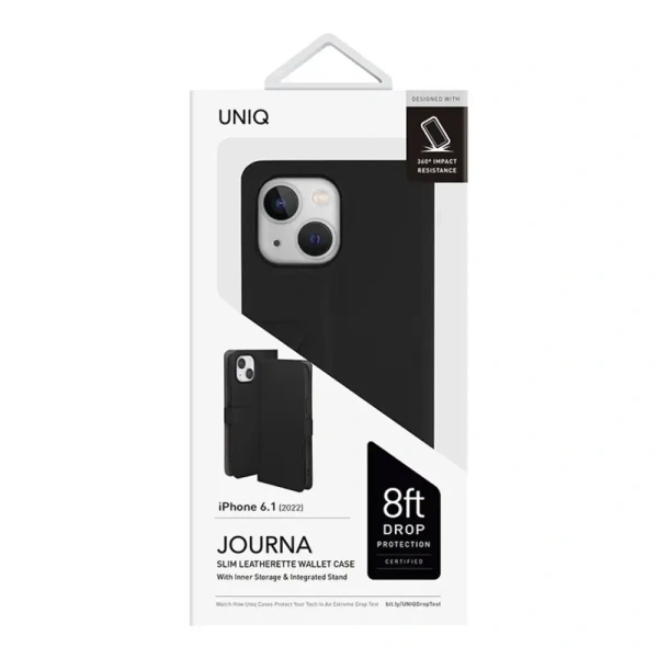 Чехол-книжка для iPhone 14 Plus Uniq Journa Heritage Black