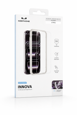 Защитное стекло для iPhone 17 Pro Keephone Innova Transparent Full Glue Glass
