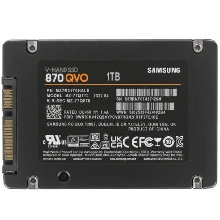 Твердотельный накопитель Samsung 870 QVO 1ТБ SATA