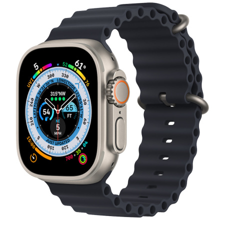 Часы Apple Watch Ultra 49mm Titanium Case with Midnight Ocean Band (GPS + Cellular)