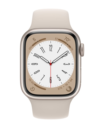 Часы Apple Watch Series 8 41mm Starlight Aluminum Case with Starlight Sport Band (GPS) (размер S/M)