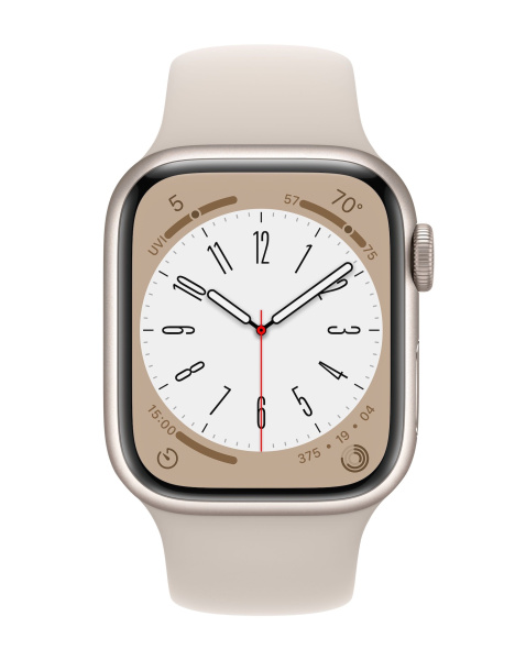 Часы Apple Watch Series 8 45mm Starlight Aluminum Case with Starlight Sport Band (GPS) (размер M/L)