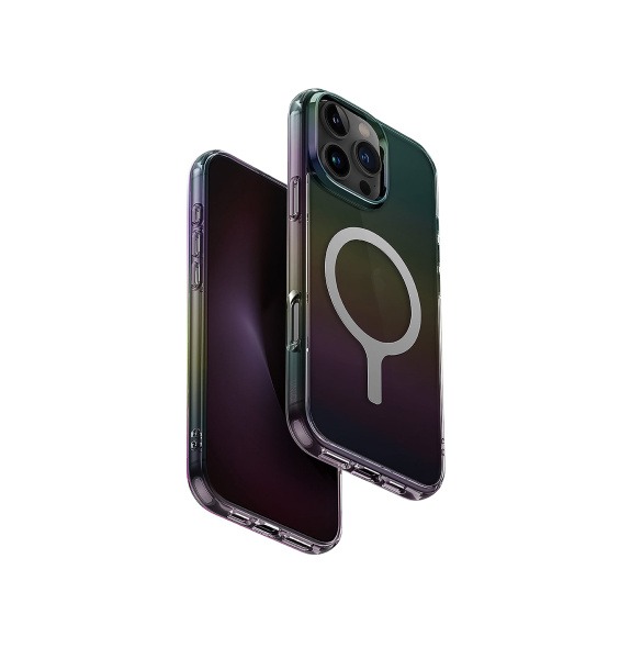 Защитный чехол Uniq для iPhone 16 Pro Max Iridescia (hologrophic) Magsafe Midnight Quartz