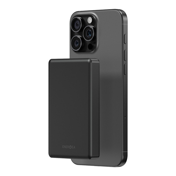 Внешний аккумулятор EnergEA AluPac 10K MagSafe 10000 мАч 15W, USB-C 20W Ultra Light Aluminium Gunmetal