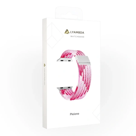 Ремешок Lyambda Pleione для Apple Watch 42-49 мм Pink/White