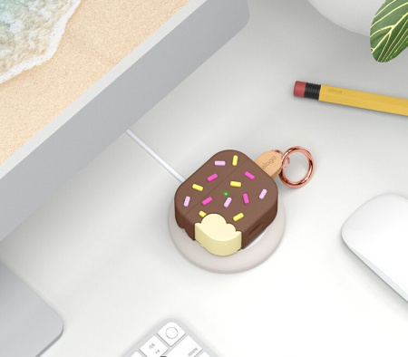 Чехол Elago Ice Cream Silicone Hang Case для AirPods 3 (2021) Brown