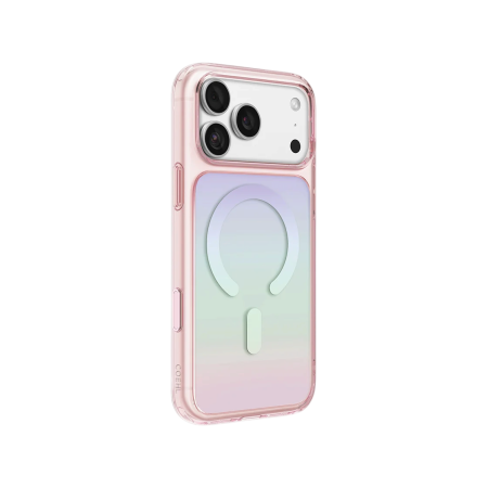 Защитный чехол Uniq COEHL IML Estelle + Stiker Pack(MagSafe) для iPhone 18 Pro/17 Pro Pink Prism