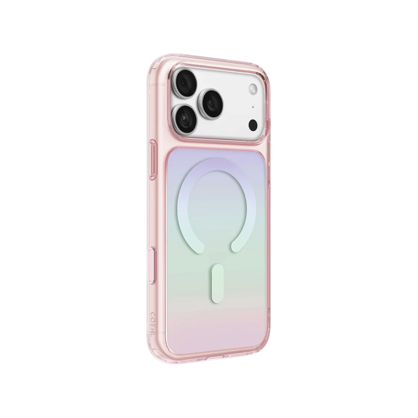 Защитный чехол Uniq COEHL IML Estelle + Stiker Pack(MagSafe) для iPhone 18 Pro/17 Pro Pink Prism