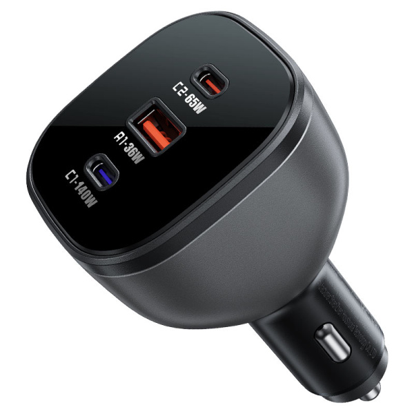 Автомобильное зарядное устройство ACEFAST B14 165W PD3.1 2xUSB-C + USB-A Black