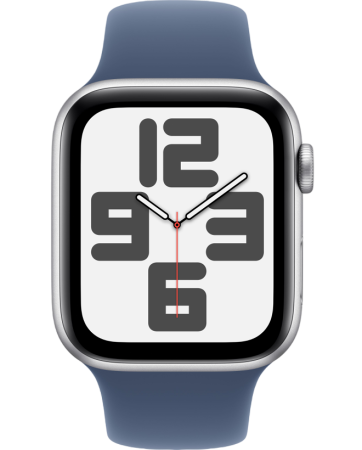 Часы Apple Watch SE (2024) 40mm Silver Aluminium Case with Denim Sport Band (GPS) (размер M/L)
