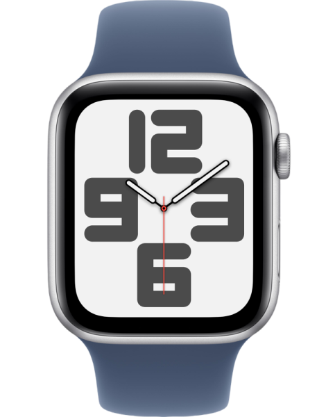 Часы Apple Watch SE (2024) 44mm Silver Aluminium Case with Denim Sport Band (GPS) (размер S/M)