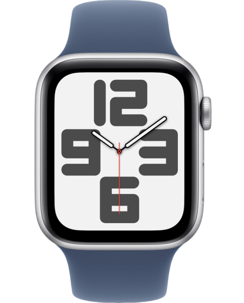 Apple Watch SE (2024) 40mm Silver Aluminium Case with Denim Sport Band (GPS) (размер S/M)