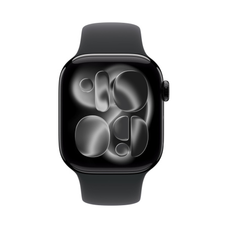 Часы Apple Watch Series 11 46mm Jet Black Aluminum Case with Black Sport Band (GPS) (размер S/M)