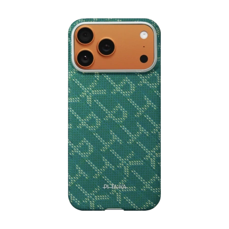 Защитный чехол Pitaka Monogram Ultra Slim Case for iPhone 17 Pro Gold/Green
