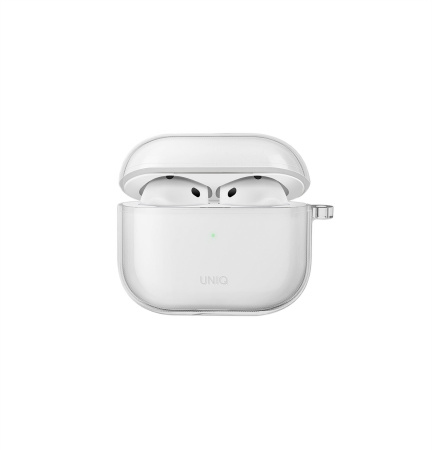 Чехол Uniq для Airpods 4 Glase Сase with Сarabin Clear