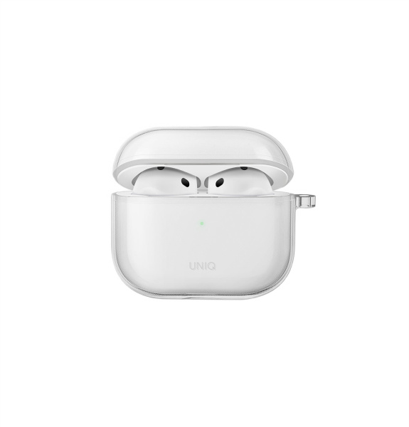 Чехол Uniq для Airpods 4 Glase Сase with Сarabin Clear