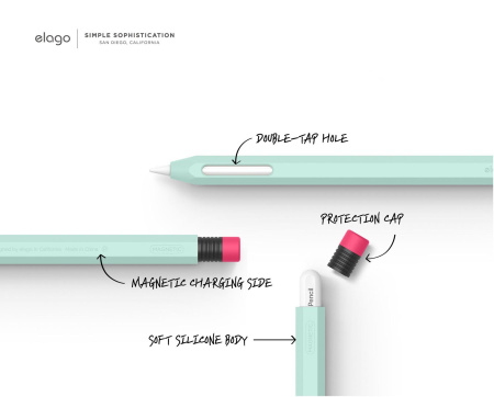 Чехол Elago Silicone Cover для Apple Pencil 2 Mint