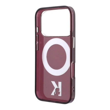 Защитный чехол Lagerfeld для iPhone 18 Pro Max/17 Pro Max Ring stand Burgundy (MagSafe)